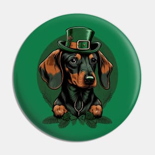 Dachshund St. Patrick's Day Pin
