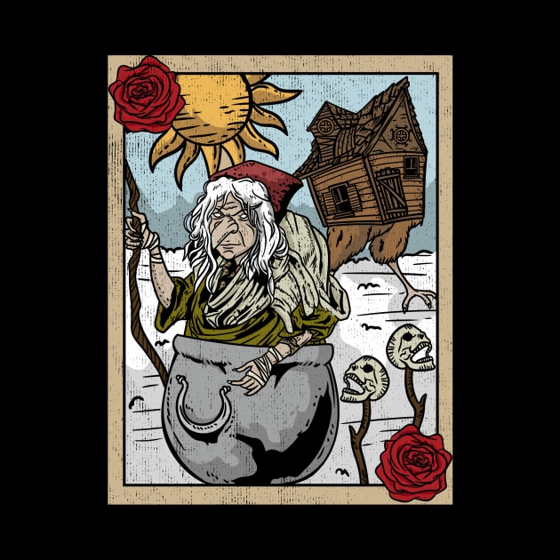 Baba Yaga - Witch Witchcraft Spells Tarot Card by biNutz