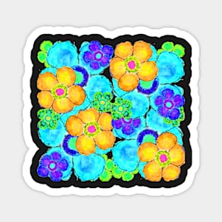 Colored Flowers Magnet