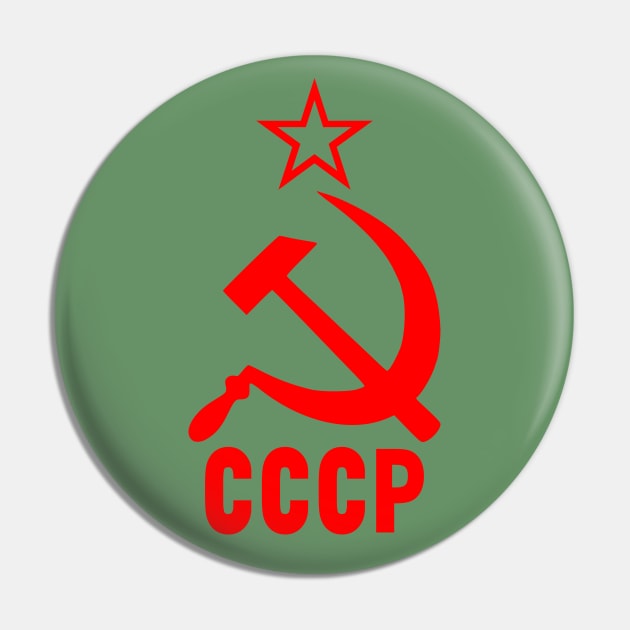 CCCP Red star hammer and sickle Pin by BigTime