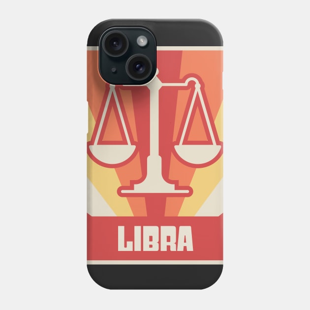 Libra – Vintage Astrology Zodiac Sign Phone Case by MeatMan