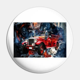 Vintage Fire Engine Pin