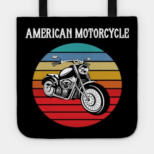 Motorcycle Vintage Sunset Tote