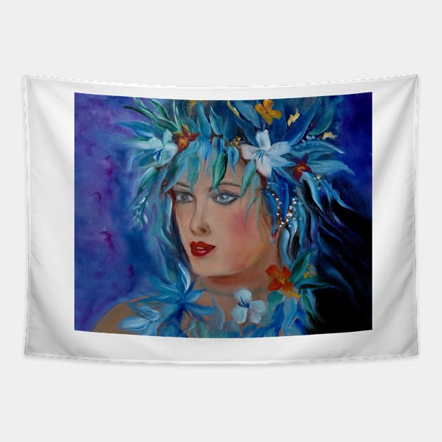 Wahine Hula 111 Tapestry by jennyleeandjim