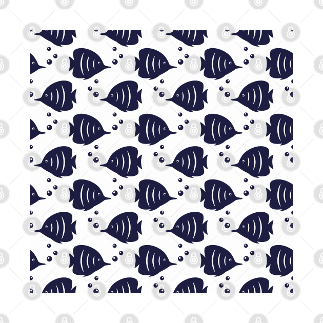 Sea Nautical Seamless Pattern by Eskitus Fashion