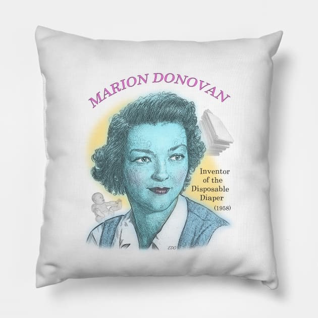 Marion Donovan, Inventor of the Disposable Diaper Pillow by eedeeo