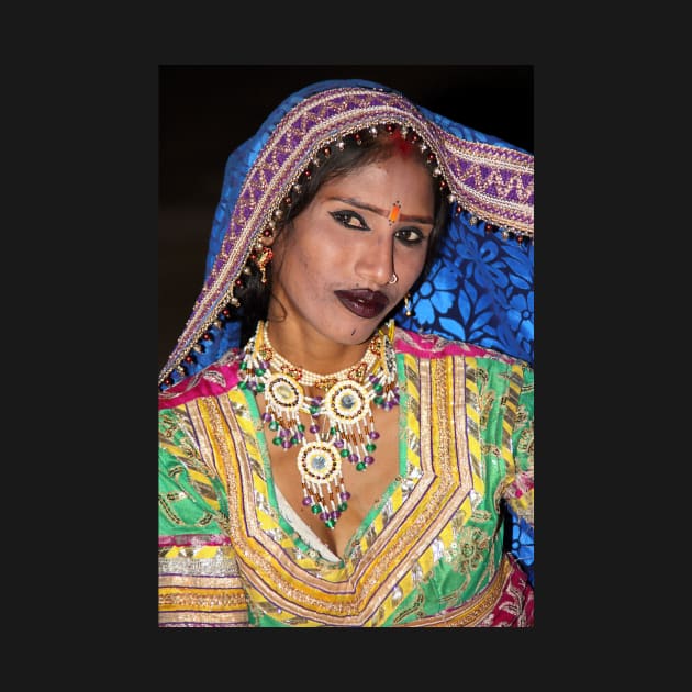 Portrait of a Dancer in Rajasthan, India by Carole-Anne