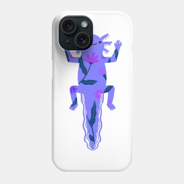 I love my small, Purple Axolotl Phone Case by likebutter