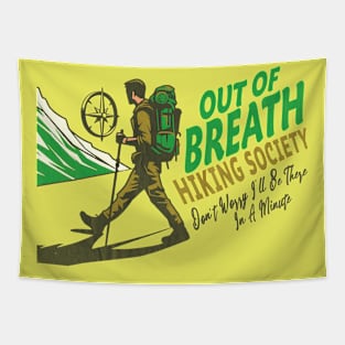 out of breath hiking society Tapestry