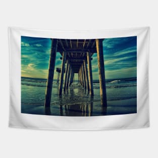 Dawn Breaks Under The Pier Tapestry