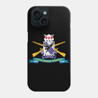 505th Infantry Regiment - DUI w Br - Ribbon X 300 Phone Case