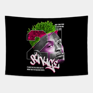 21 Savage Face Tapestry