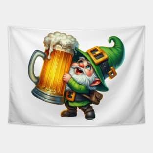 St Patricks Day Gnome Drinking Beer Tapestry