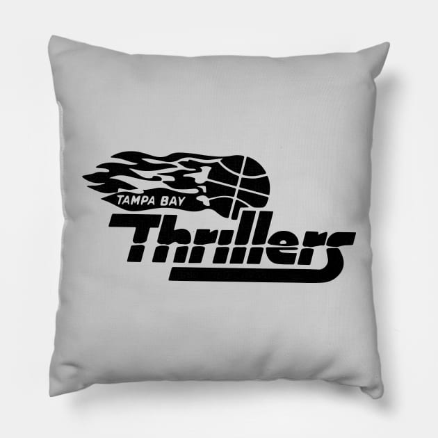 Retro Tampa Bay Thrillers CBA Basketball 1985 Pillow by LocalZonly