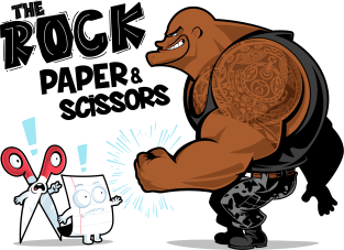 THE ROCK, paper, scissors Magnet