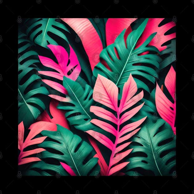 A colorful design with tropical leaves. For lovers of nature and vibrant colors. by Studio468