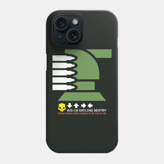 HD2 Stratagem - A/G-16 Gatling Sentry Phone Case by HtCRU