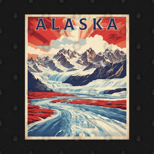 Alaska United States of America Tourism Vintage Poster by TravelersGems