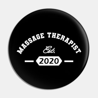 Massage Therapist Est. 2020 Pin