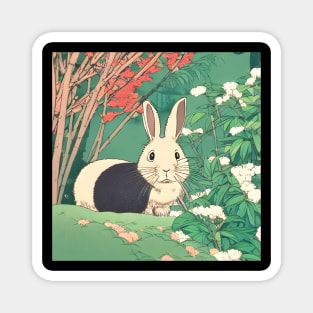 Blushed Satin Rabbit Bunny Dutch Rabbit Loves Nature Magnet