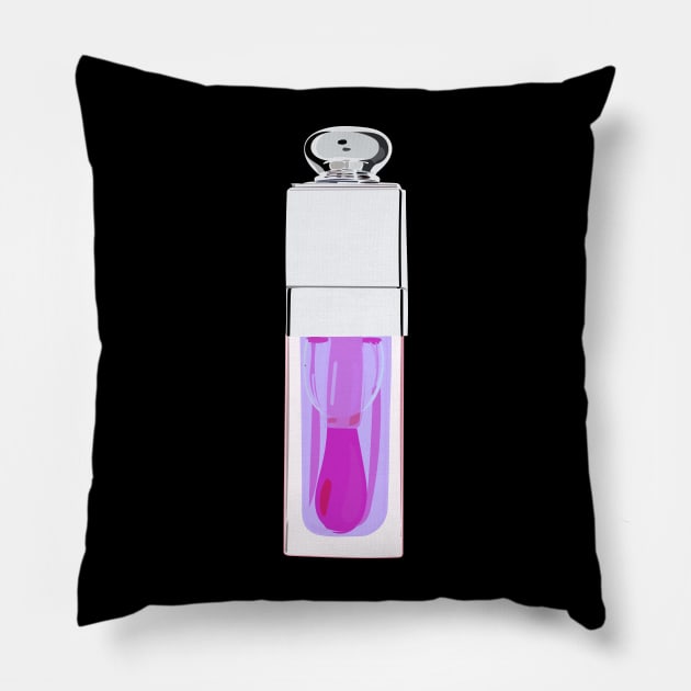 Purple lip oil Pillow by Schioto