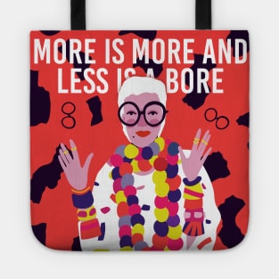 Iris Apfel More Is More Quotes Tote