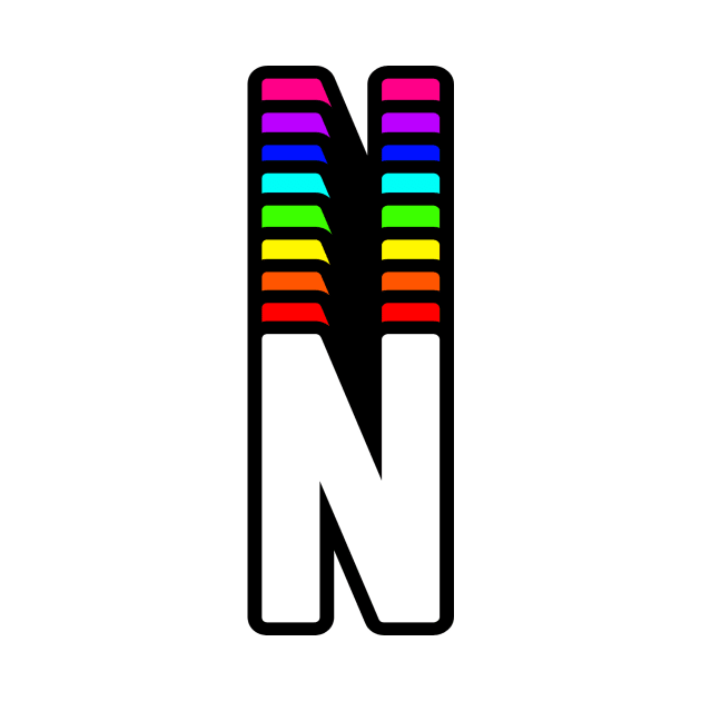 Rainbow Letter, N by HeavenlyTrashy