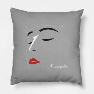 Metropolis minimalist movie fan art Fritz Lang cinema Pillow