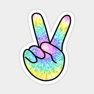 V Sign Tie Dye Magnet