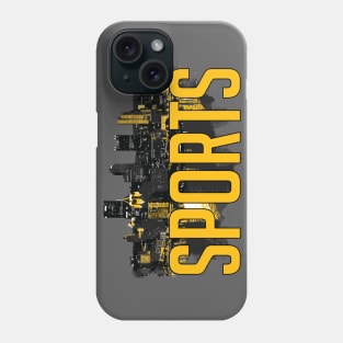 Pittsburgh Sports City Skyline Black and Yellow Phone Case