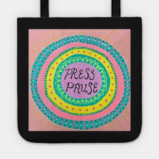 Press Pause Mandala Tote