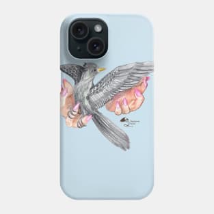 Bird in the Hand Veterinary exotic birds hands woman girl female feminine grey songbird nature lover loves avian Phone Case