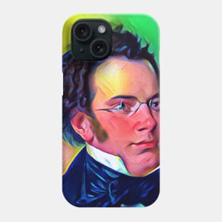 Franz Schubert Colourful Portrait | Franz Schubert Artwork 6 Phone Case