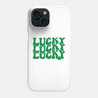 Lucky Lucky Lucky Retro St Patrick's Day Phone Case