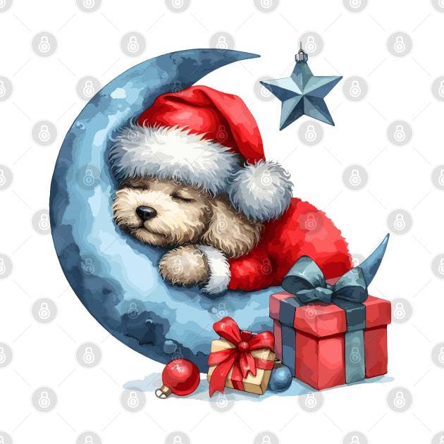 Poodle Dog On The Moon Christmas by Graceful Designs