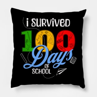I Survived 100 Days of School Pillow