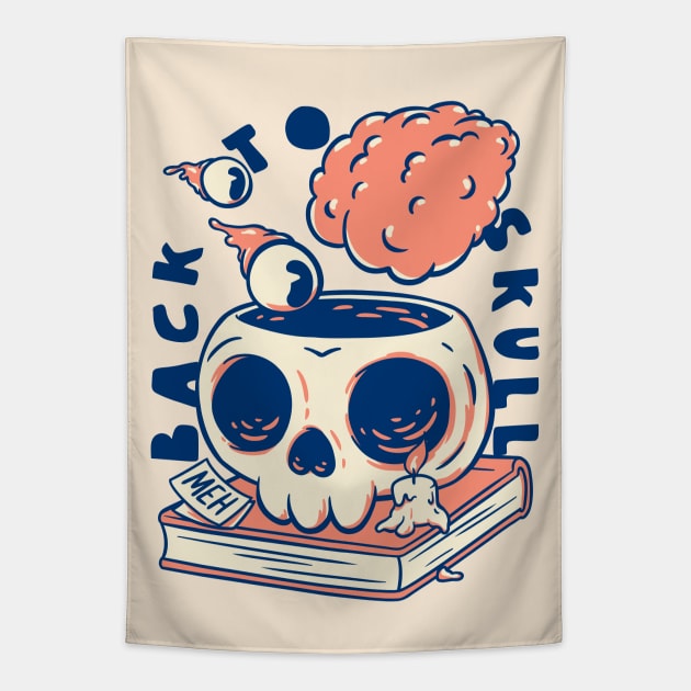 Back to School | Skull | Back to Skull | Frame Tapestry by anycolordesigns