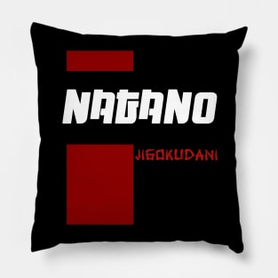 jigokudani nagano Pillow