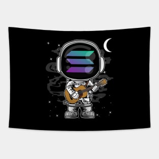 Astronaut Guitar Solana SOL Coin To The Moon Crypto Token Cryptocurrency Blockchain Wallet Birthday Gift For Men Women Kids Tapestry