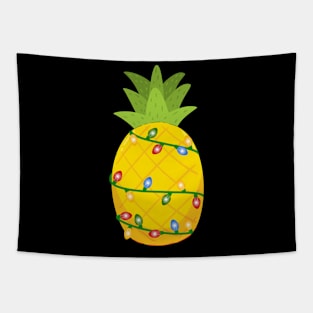 Pineapple in Christmas lights Hoodie Tapestry