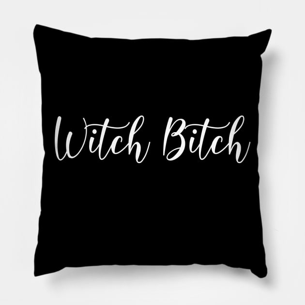 Witch Bitch Funny Wiccan Cheeky Witch Pillow by Cheeky Witch