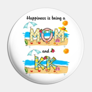 Happiness Is Being A Mom And Kk Summer Beach Happy Mother's Pin