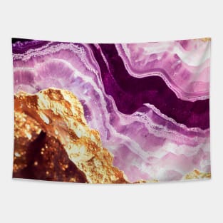 Amethyst and gold  texture Tapestry