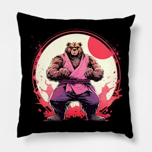 karate bear Pillow