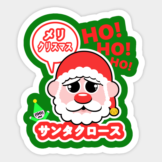 Super Kawaii Santa Claus Christmas Pegatina Teepublic Mx