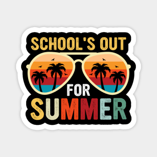 Retro Schools Out For Summer Last Day Of School Magnet