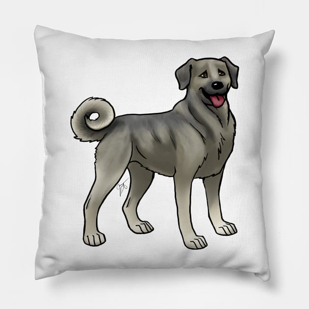 Dog - Anatolian Shepherd - Gray Pillow by Jen's Dogs Custom Gifts and Designs