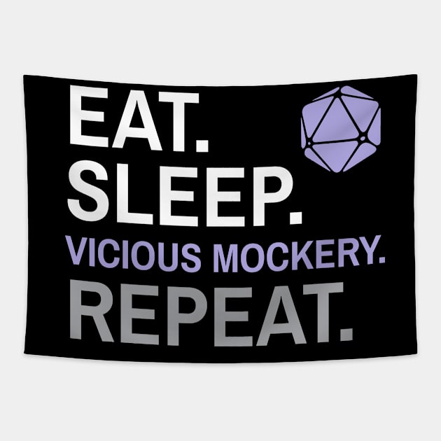 DnD Bard Eat Sleep Vicious Mockery Repeat Tapestry by Sunburst