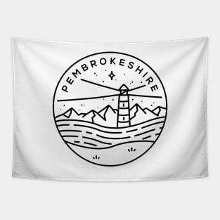 Pembrokeshire, Wales Emblem - White Tapestry