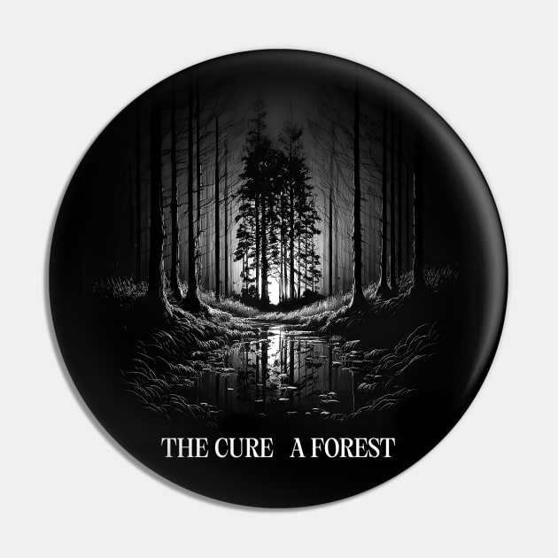 A Forest -- Original Retro Fan Art Design Pin by unknown_pleasures